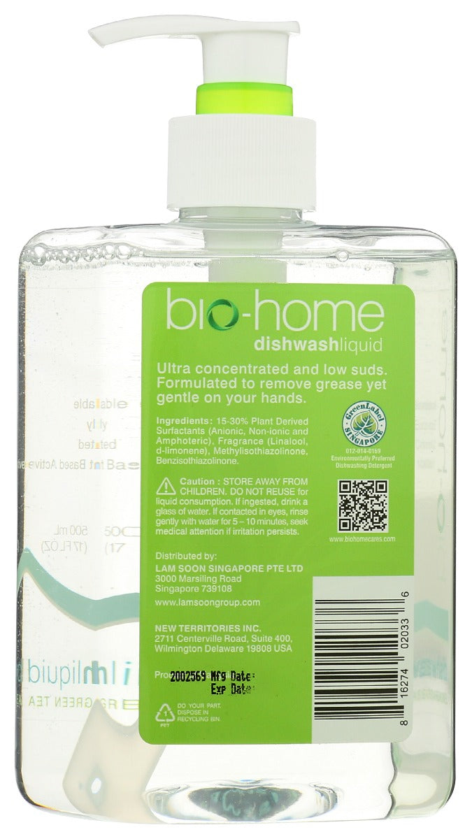 Bio-Home: Dishwashing Liquid Lemongrass And Green Tea, 16.91 Fo