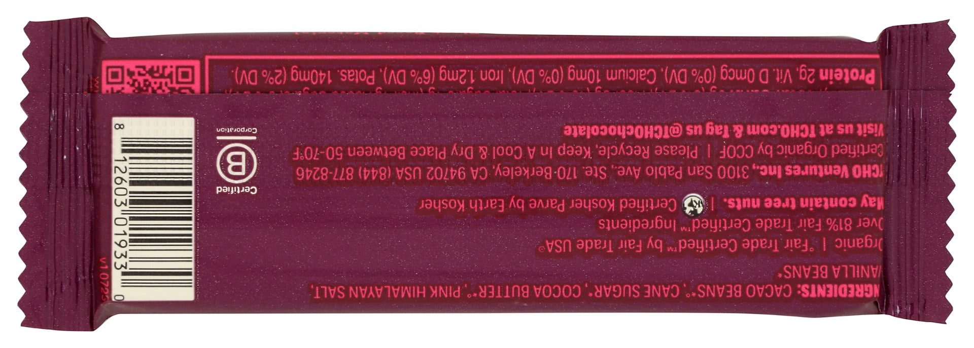 Tcho: Dark And Salty Chocolate Bar, 0.83 Oz