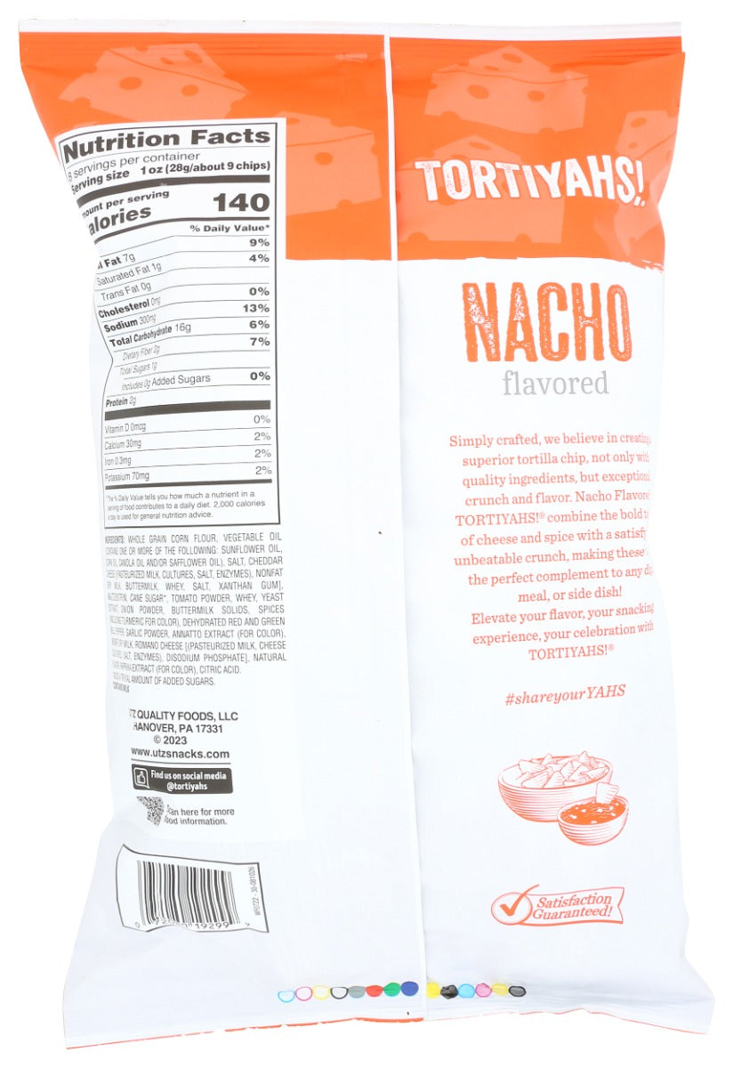 Tortiyahs: Nacho Tortilla Chips, 8 Oz