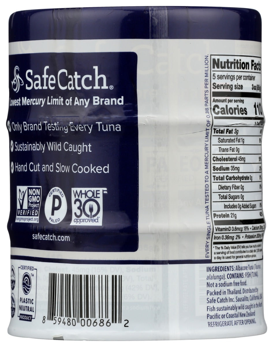 Safecatch: Wild Albacore Tuna No Salt Added, 15 Oz