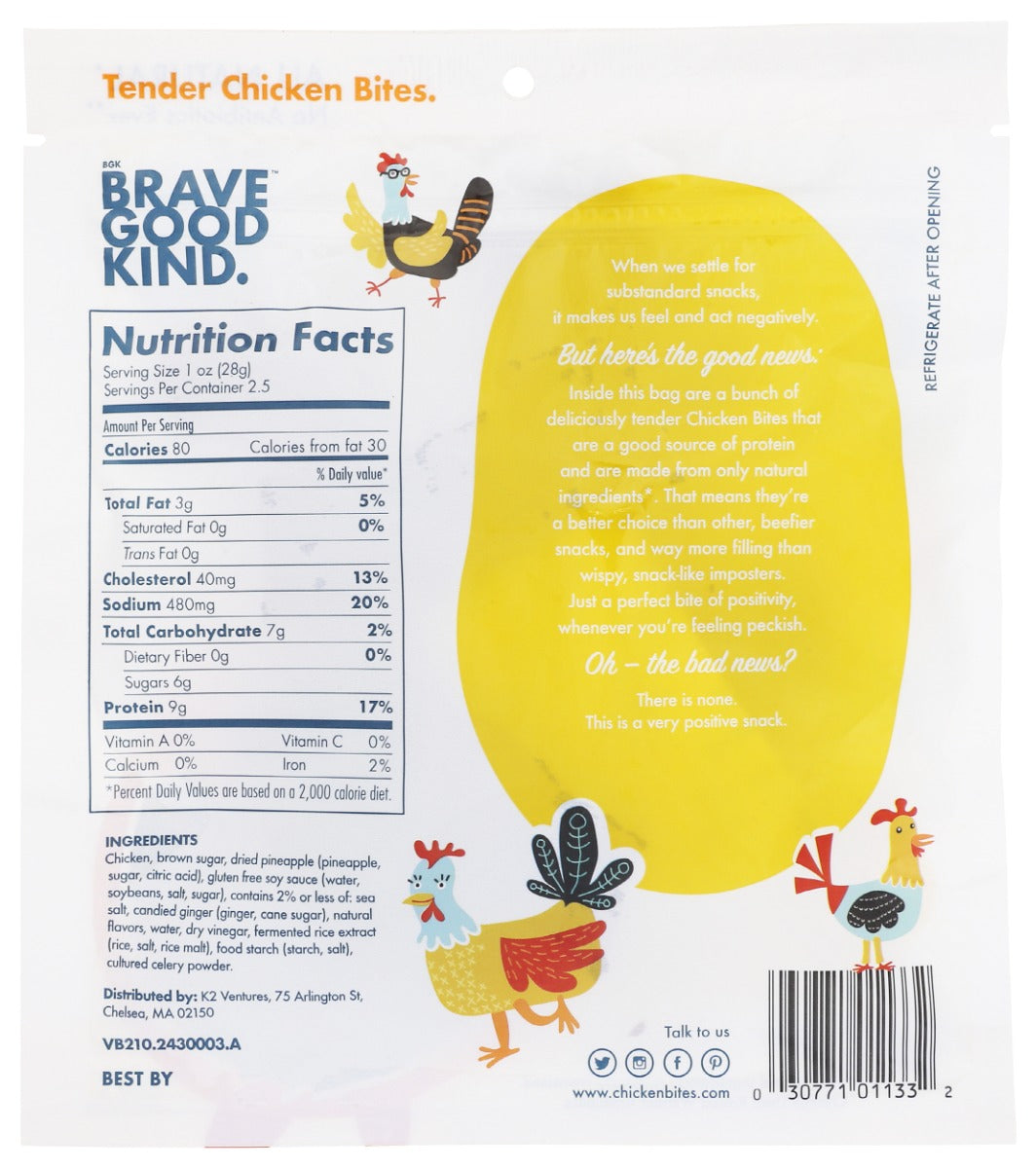 Brave Good Kind: Tender Chicken Bites Teriyaki, 2.5 Oz