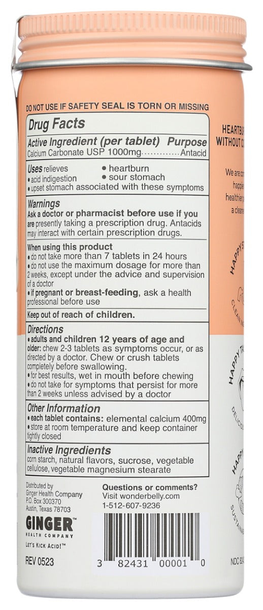 Wonderbelly: Tropical Fruit Antacid, 60 Tb