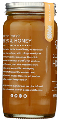 Bee Harmony: Turmeric Infused Honey, 12 Oz