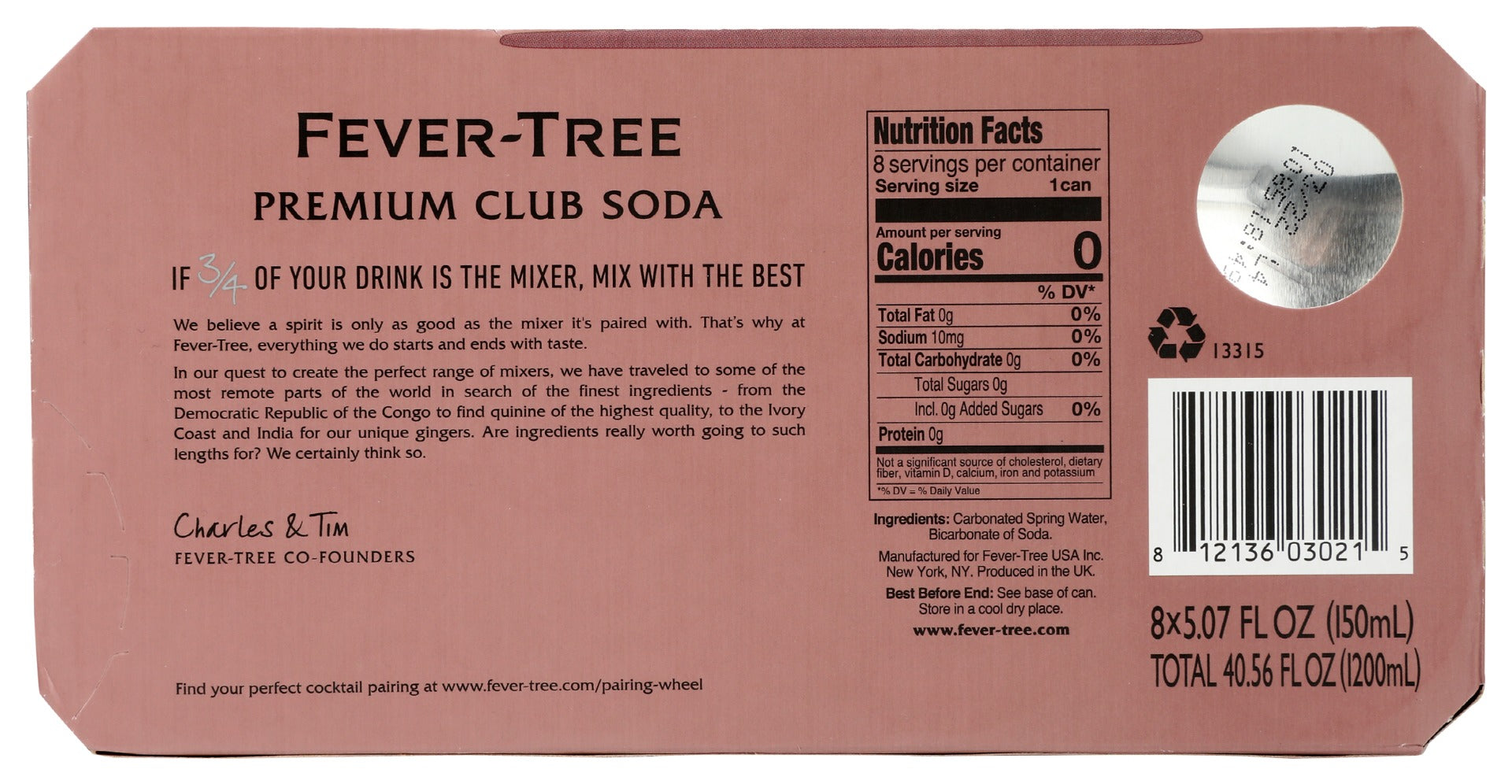 Fever Tree: Club Soda 8Pack, 40.56 Fo