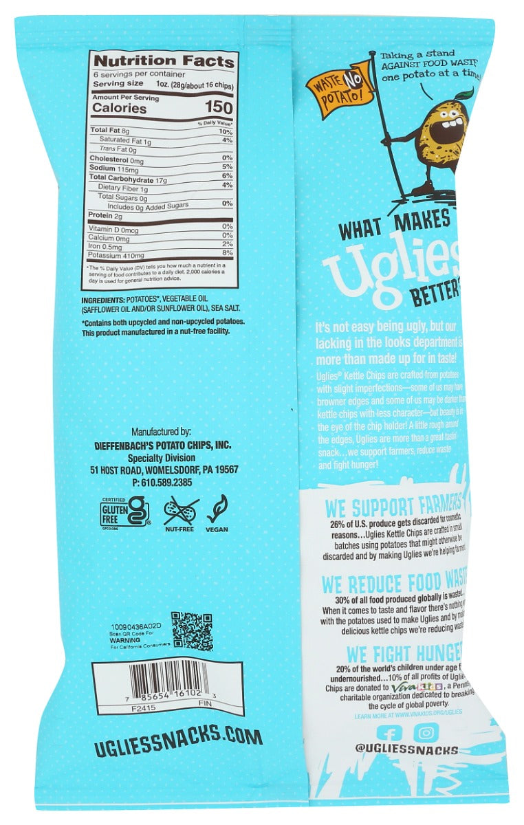 Uglies: Sea Salt Kettle Chips, 6 Oz