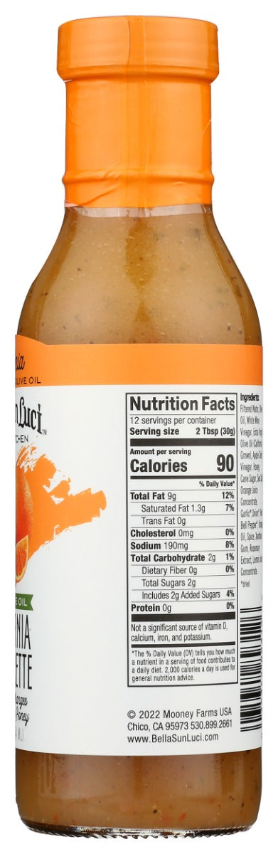 Bella Sun Luci: California Vinaigrette With Sweet Oranges And Wildflower Honey, 12 Oz