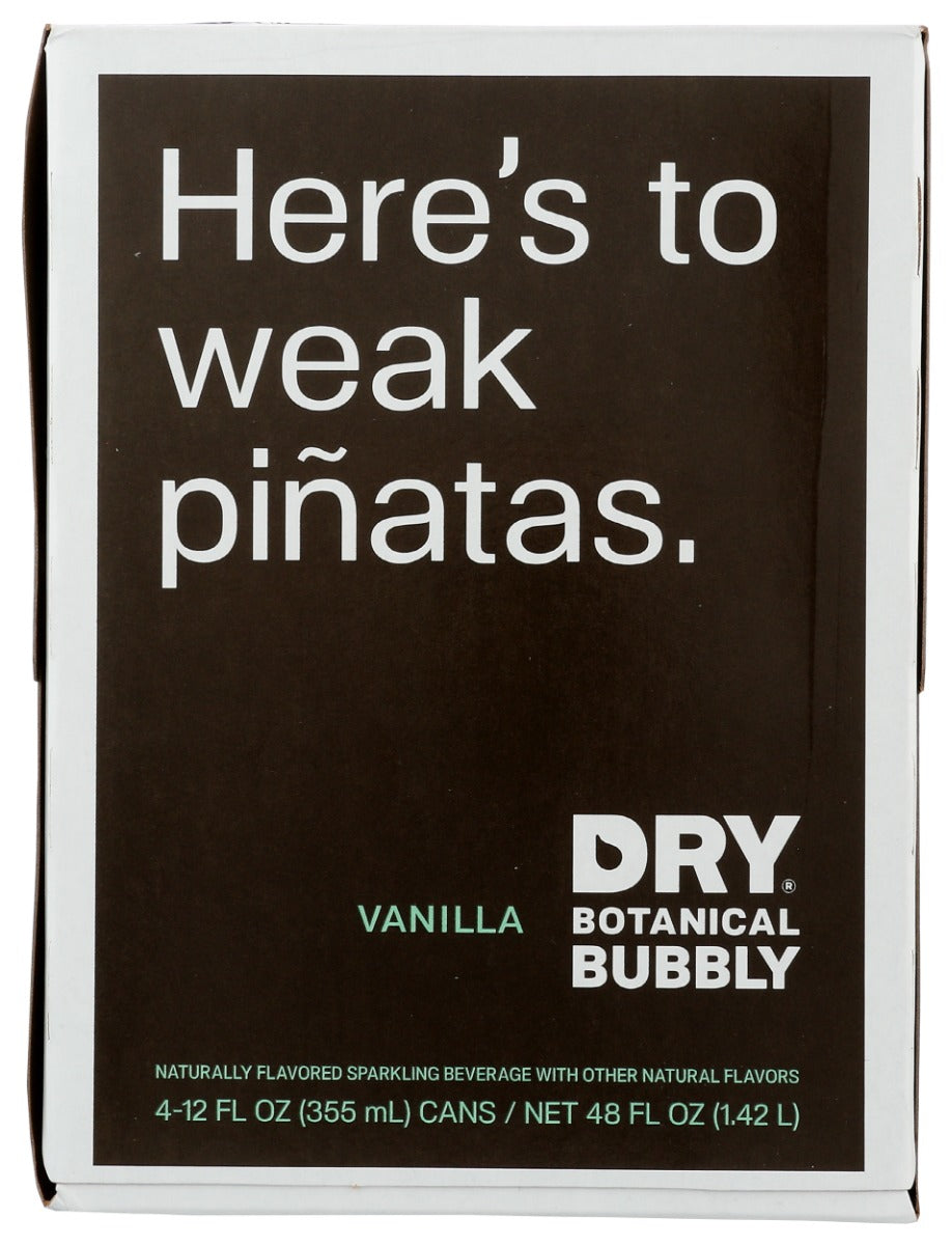 Dry Soda: Dry Vanilla Botanical Bubbly 4Pk, 48 Oz