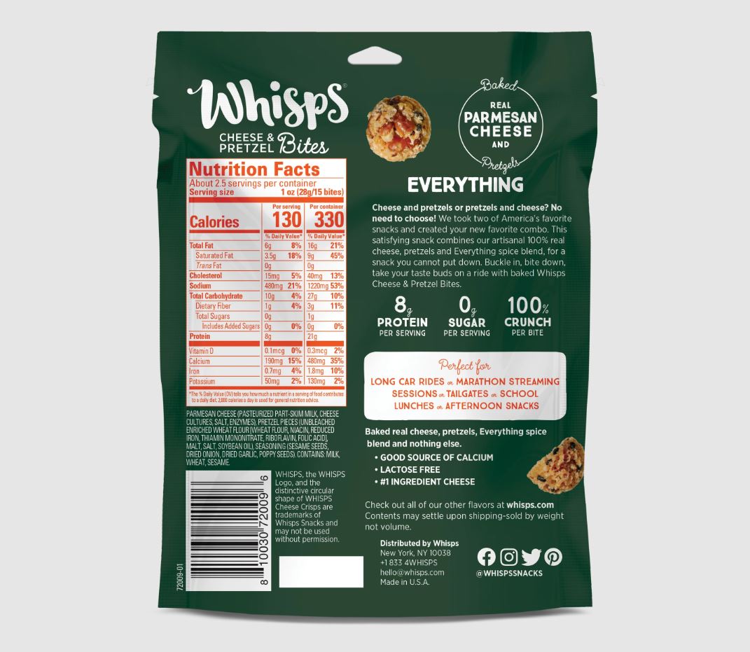 Whisps: Everything Cheese And Pretzel Bites, 2.5 Oz