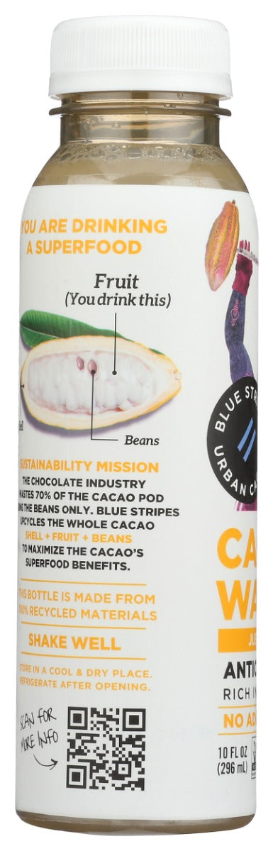 Blue Stripes: Cacao Water Just Cacao, 10 Fo