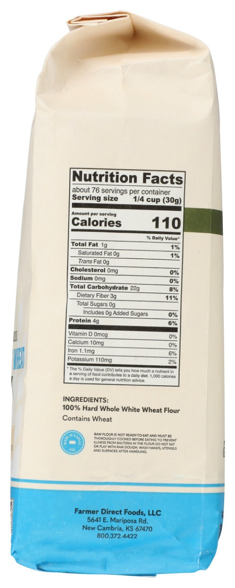 Farmer Direct Foods: Whole White Wheat Flour, 5 Lb