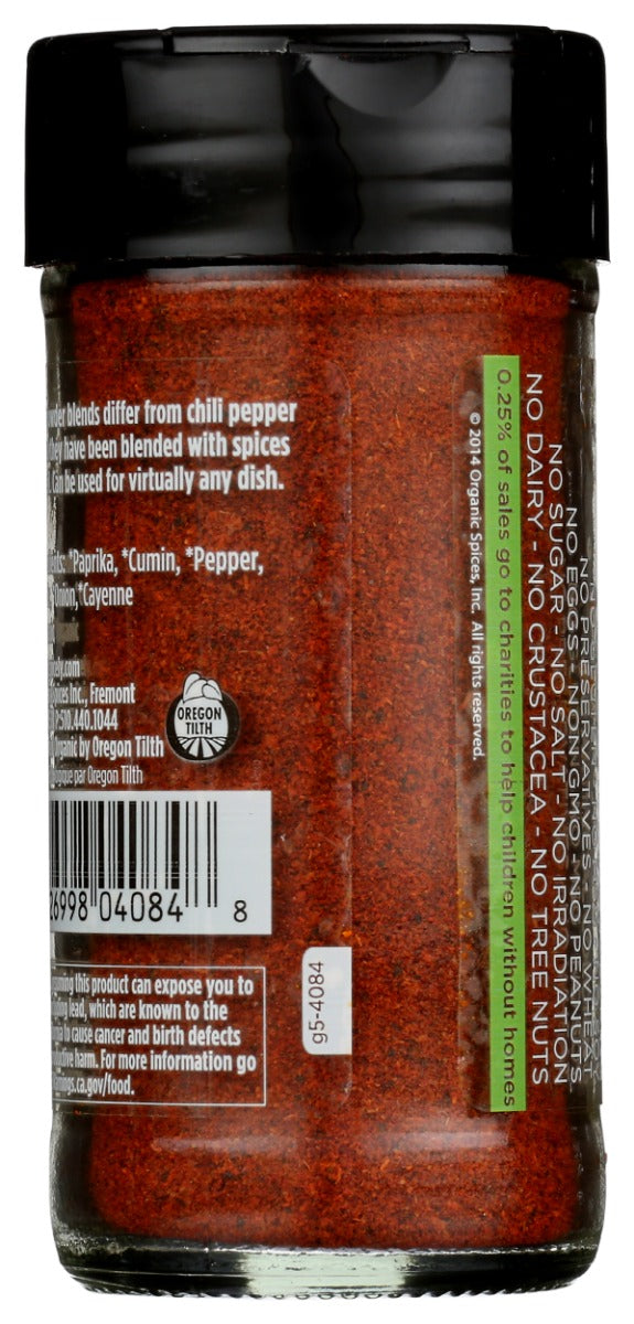 Spicely Organics: Organic Chili Powder Jar, 1.7 Oz