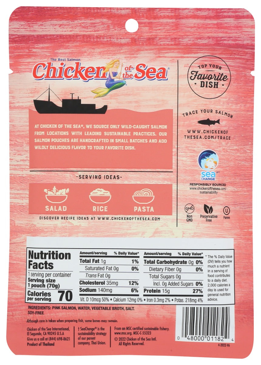 Chicken Of The Sea: Wild Alaskan Pink Salmon Low Sodium, 2.5 Oz