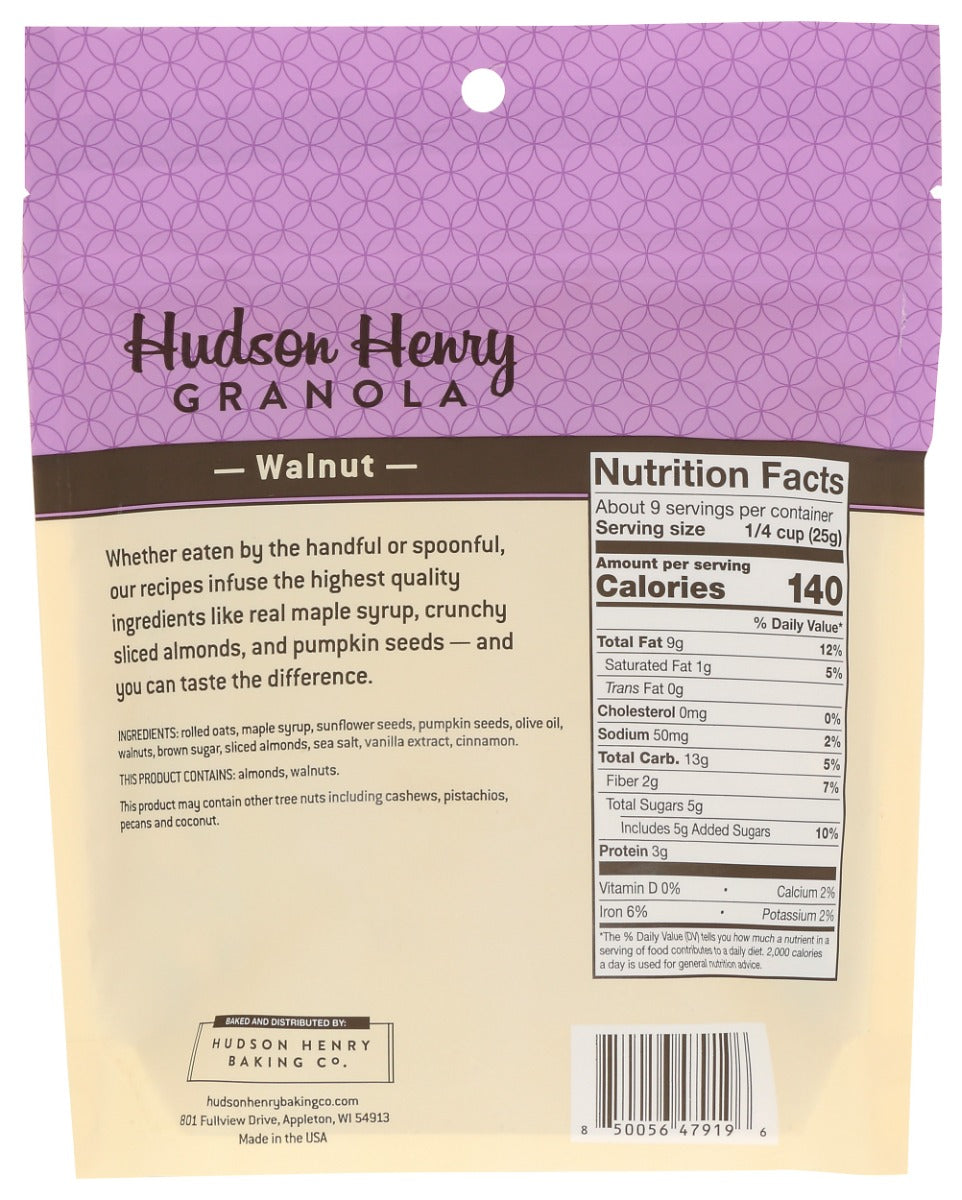 Hudson Henry Granola: Walnut Granola, 8 Oz