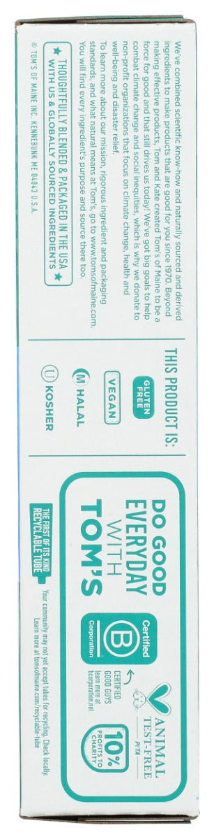 Toms Of Maine: Simply White Toothpaste Clean Mint, 4 Oz