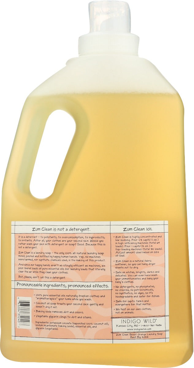 Zum: Sweet Orange Laundry Soap, 64 Fo