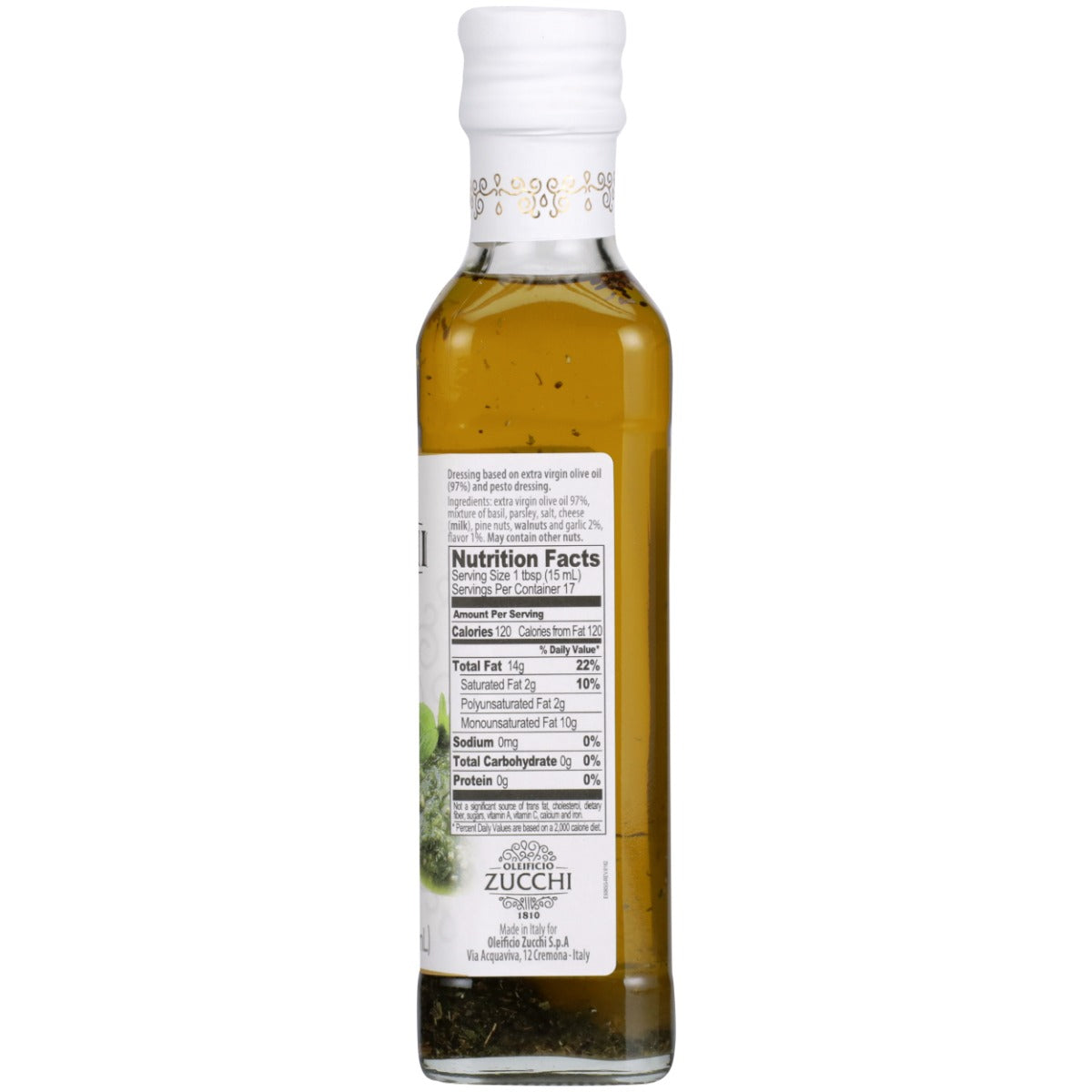 Zucchi: Pesto Flavored Extra Virgin Olive Oil, 250 Ml