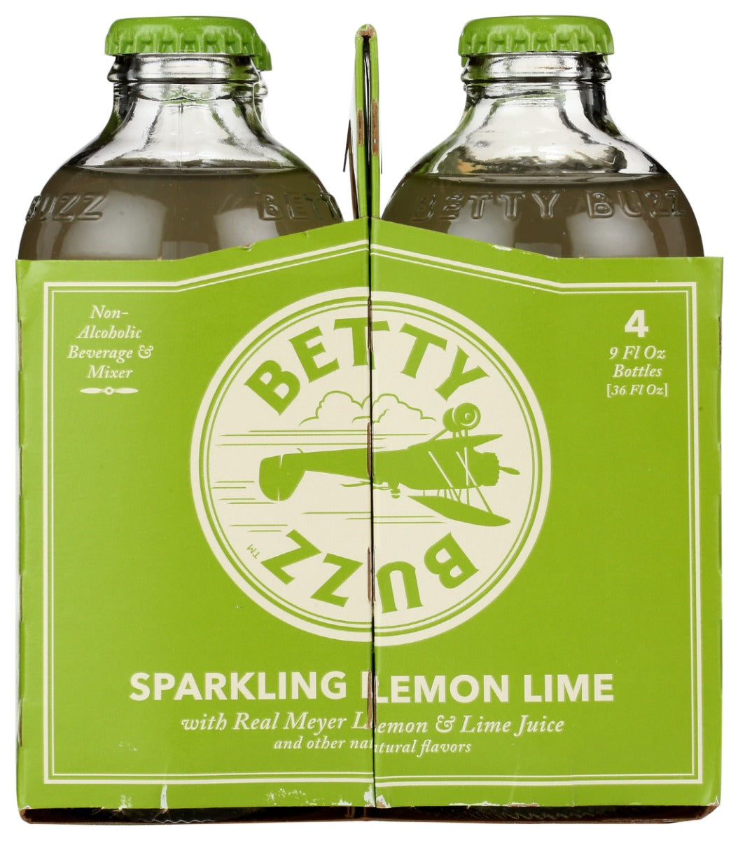 Betty Buzz: Sparkling Lemon Lime Bottles 4Pk, 36 Fo