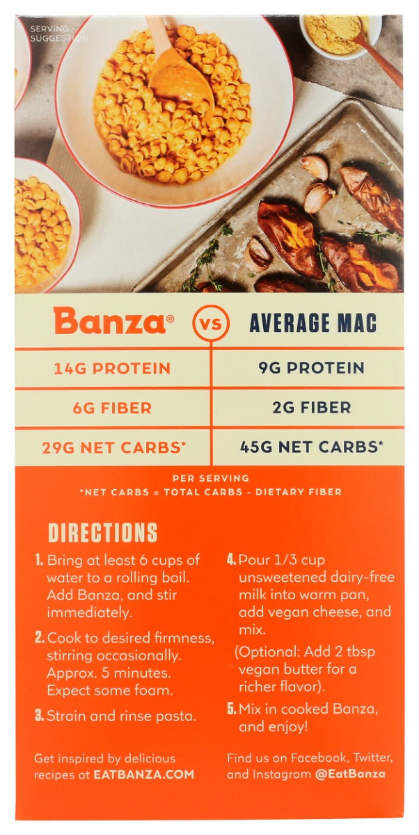 Banza: Plant Based Shells And Vegan Cheddar, 5.5 Oz