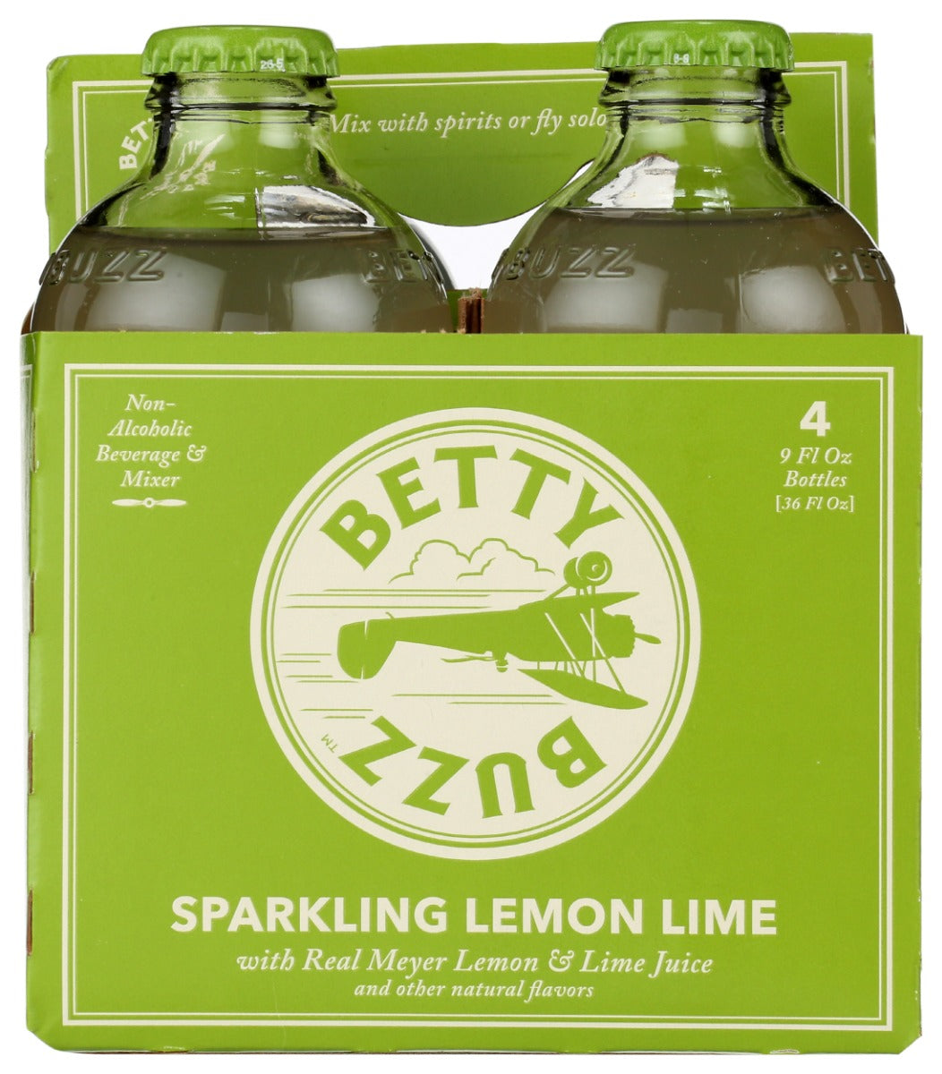 Betty Buzz: Sparkling Lemon Lime Bottles 4Pk, 36 Fo